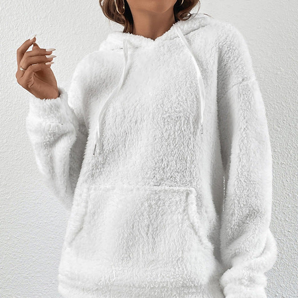Single-sided Fluff Long Sleeve Plush Top