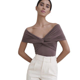 Cross Large V-neck Off Shoulder Jumpsuits Women