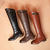 Retro Casual Women's Chunky Heel Knight Boots