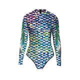 New Mermaid Swimwear Women's Long Sleeve One Piece Swimwear